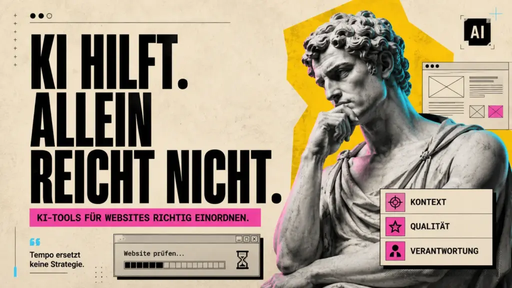 Warum KI-Tools keine Website alleine umsetzen können – und wo sie trotzdem sinnvoll sind